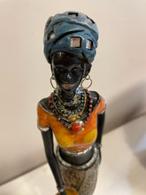 Load image into Gallery viewer, Hand Painted African Woman Figurine