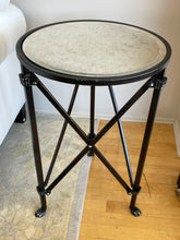 Load image into Gallery viewer, Mirrored "Olivia" Side Table with Bronze Base From Ballard Designs