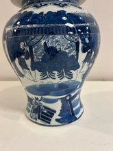 Load image into Gallery viewer, Blue & White Porcelain Ginger Jar with Traditional Chinese Landscape Scene