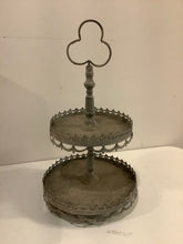 Load image into Gallery viewer, Grey Metal Tiered Tabletop Stand