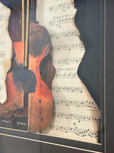 Load image into Gallery viewer, Framed Mixed Media Collage "Etude" by Lee Hill, signed with Certificate of Authenticity