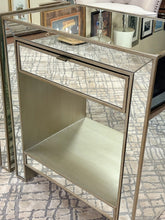Load image into Gallery viewer, Pair of Alexa Mirrored One Drawer Nightstands from Pier One