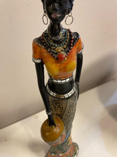 Load image into Gallery viewer, Hand Painted African Woman Figurine