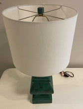 Load image into Gallery viewer, Distressed Green Table Lamp