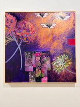 Load image into Gallery viewer, Original Acrylic "Three Chrysanthemums and Kimono" by Ian Baker Johnson, signed