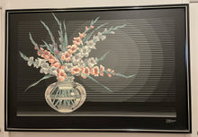 Load image into Gallery viewer, Large Vintage MCM Embellished Print "Flowers in Vase"