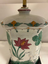 Load image into Gallery viewer, Pair of Floral Porcelain Table Lamps
