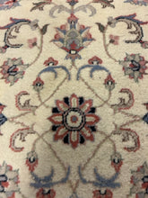 Load image into Gallery viewer, Handmade 100% Wool Runner in Cream, Blue & Pink, made in India