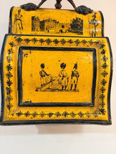 Load image into Gallery viewer, 19th Century Antique Tole Coal Scuttle with Black Transfer Military Scenes