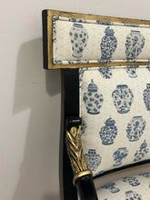 Load image into Gallery viewer, Limited Edition Commemorative Queen Elizabeth Regency Chinoiserie Arm Chair with Gold Leaf Accents from Highland House
