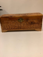 Load image into Gallery viewer, Carved Wooden Cedar Box
