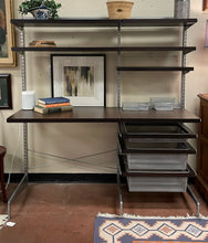 Load image into Gallery viewer, Elfa System Work Station Desk with Shelves &amp; Baskets
