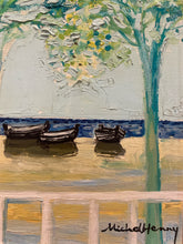 Load image into Gallery viewer, Original Oil of Boats &amp; Trees by Michael Henry
