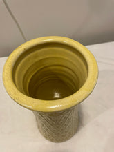 Load image into Gallery viewer, Yellow Diamond Patterned Vase from McCoy Pottery
