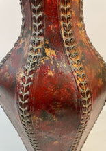 Load image into Gallery viewer, Red Metal Elongated Zipper Vase
