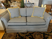 Load image into Gallery viewer, Custom Black &amp; White Gingham Love Seat
