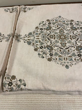 Load image into Gallery viewer, Pair of Canvas Floral Accent Two Sided Euro Pillow Covers
