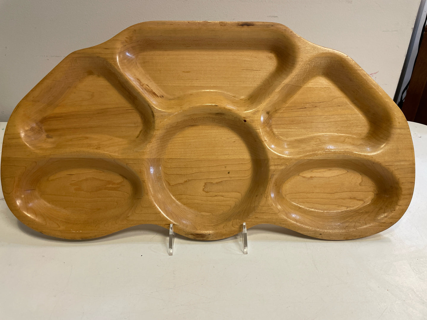 Divided Wood Serving Tray