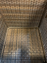 Load image into Gallery viewer, Outdoor Faux Wicker Storage Box with Tray Top
