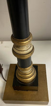 Load image into Gallery viewer, Pair of Black &amp; Gold Vintage  Buffet Lamps from Lampcrafters
