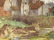 Load image into Gallery viewer, Framed Watercolor Landscape, by Frank Dobbs 1902, signed
