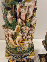 Load image into Gallery viewer, Pair of Vintage Blue Capodimonte Vases
