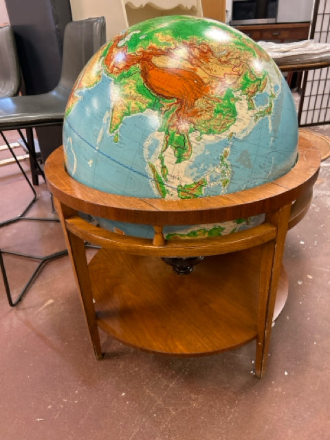 Large Globe on Wood Stand