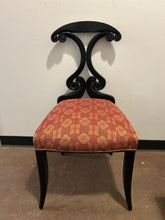 Load image into Gallery viewer, Black Lacquered, Lyre Shaped Splat Back Chair
