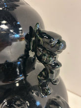 Load image into Gallery viewer, Black Ceramic Double Gourd (&quot;Hulu&quot;) Shape Floor Vase

