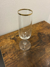 Load image into Gallery viewer, Eight  Gold Rimmed Champagne Flutes
