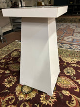 Load image into Gallery viewer, Contemporary Formica Top Table/Pedestal with Wood Base
