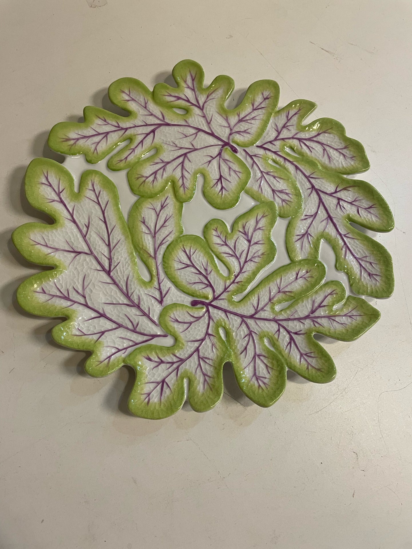 Leaf Patterned Plate from Williamsburg Global Views