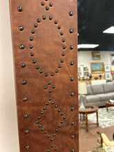 Load image into Gallery viewer, Leather Mirror with Nail Heads from Ralph Lauren
