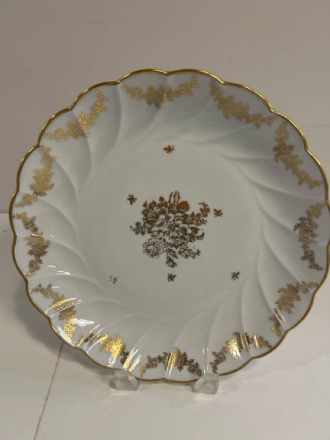 Limoges Gold & White  Porcelaion Plate