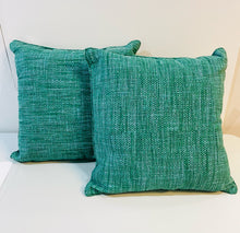 Load image into Gallery viewer, Pair of Teal  Indoor/Outdoor Pillows from Solarium
