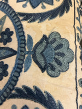 Load image into Gallery viewer, Pair of Blue &amp; White Seat Cushions
