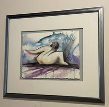Load image into Gallery viewer, Framed Original Watercolor &amp; Charcoal, "The Observation" by Todd Winters, signed
