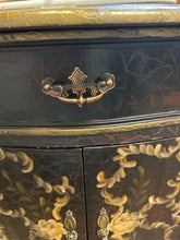 Load image into Gallery viewer, Black Hand Painted Two  Door, One  Drawer Cabinet
