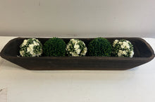 Load image into Gallery viewer, Rectangular Farmhouse Style Centerpiece with 5 Faux Floral Spheres
