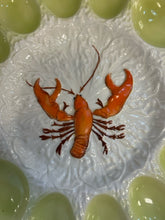 Load image into Gallery viewer, Vintage Handpainted Lobster Egg Plate/Oyster Plate from Carlton Ware
