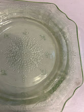 Load image into Gallery viewer, Cameo Green Uranium Depression Serving Plate &amp; 4 Dessert Plates from Hocking &amp; Co.

