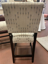 Load image into Gallery viewer, Pair of Cream &amp; Grey Upholstered Bar Stools from Arhaus
