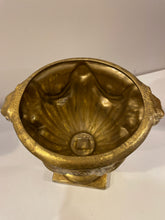 Load image into Gallery viewer, Gold Ceramic Urn with  Lions Head Detailing
