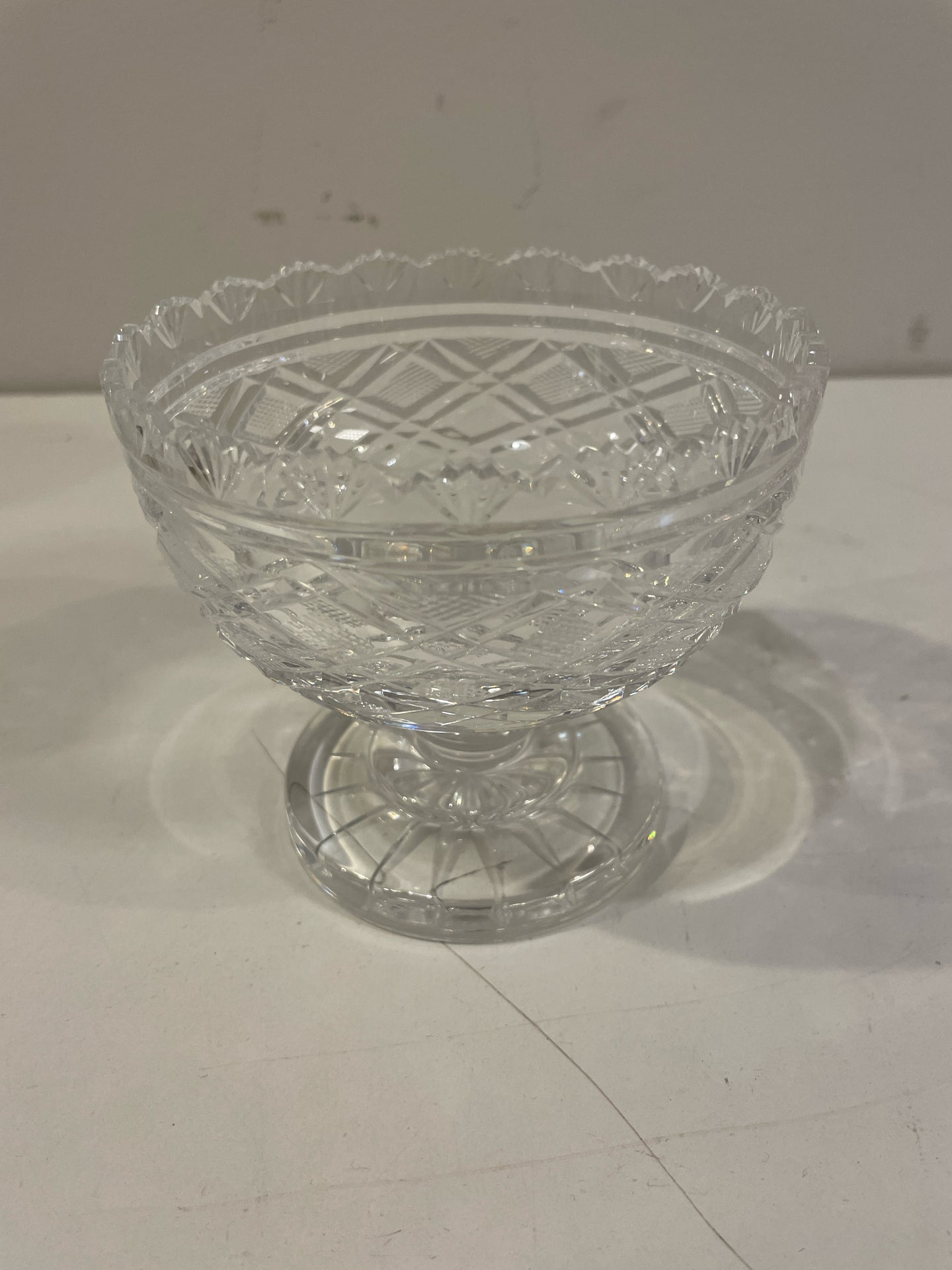 Cut Glass Pedestal Bowl