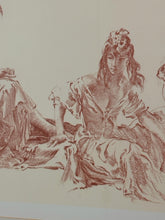 Load image into Gallery viewer, Artist's Proof of Crayon Sketch "Teresa, Yolande &amp; Anna Maria"  by William Russell  Flint, signed
