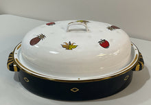 Load image into Gallery viewer, Vintage MCM Ambrosia Pineapple Enamelware Roaster from Georges Briard

