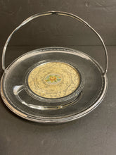 Load image into Gallery viewer, Vintage Silver Plated Server with Lace &amp; Needlepoint Center from Farberware
