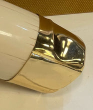 Load image into Gallery viewer, Decorative Faux Elephant Tusk Sculpture on Black Base
