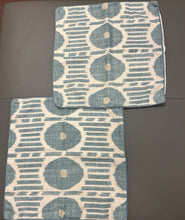 Load image into Gallery viewer, Brand New Pair of Linen Pillow Covers in Thibaut Mesa Ikat Fabric
