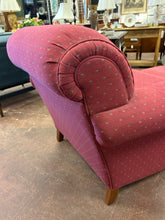Load image into Gallery viewer, Cranberry Upholstered Arm Chair &amp; Ottoman from Ethan Allen
